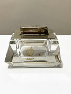 Antigo Isqueiro De Mesa Cristal West Germany