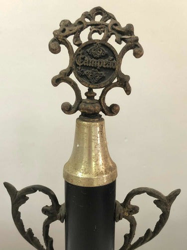 Troféu Antigo Futebol Campeão 32cm Metal Madeira