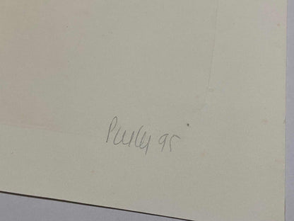 Quadro Gravura Antiga Árvore Da Vida Colorida E Assinada