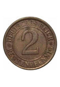 Moeda Antiga 1924 Alemanha 2 Rentenpfennig