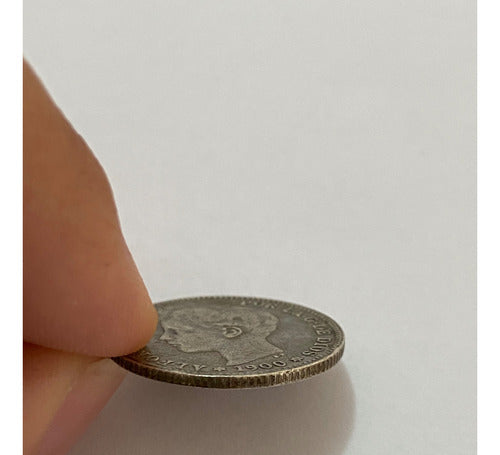 Moeda Antiga De Prata Espanha 1 Peseta 1900