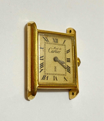 Relógio Antigo Must De Cartier A Corda Antigo Plaquer Ouro