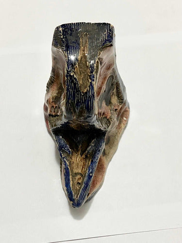 Escultura Antiga De Peixes Em Cerâmica Artesanal Assinada