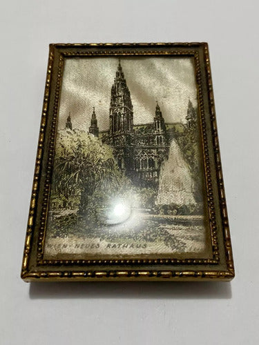 Quadro / Porta Retrato Antigo Austria Viena Neues Rathaus