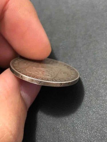 Moeda Antiga Prata 1 Gulden Holanda 1909 Rainha Guilhermina