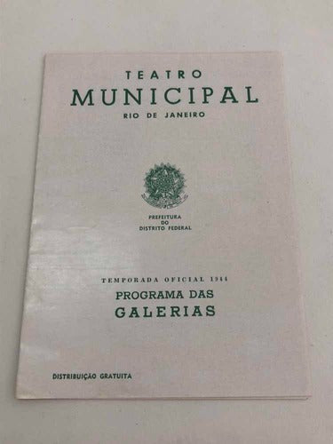 Revista Antiga Programa Teatro Municipal Rio De Janeiro 1944