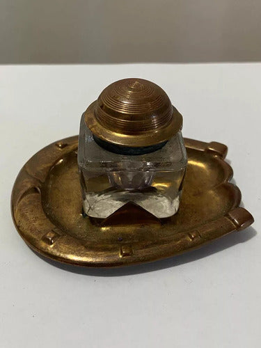 Tinteiro Antigo Cor Bronze