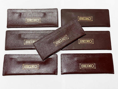 Porta Relógio Estojo Seiko Antigo Couro Marrom