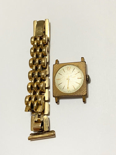 Relógio Antigo Slava 17 Kamhen Banhado Ouro Feito Na Urss