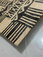 Quadro Antigo Arte Tribal Em Tecido De Casca