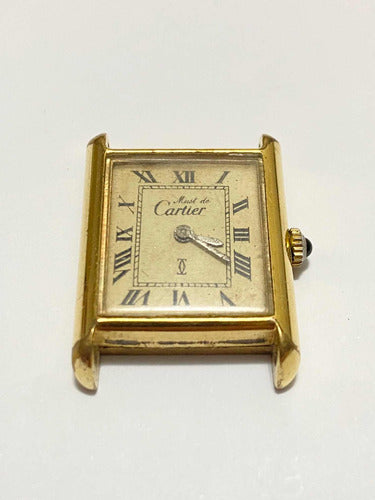 Relógio Antigo Must De Cartier A Corda Antigo Plaquer Ouro