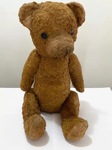 Urso De Pelúcia Antigo Decada De 20 Marrom Claro