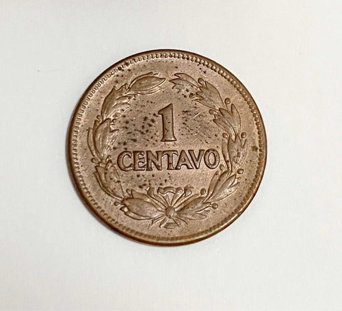 Moeda Antiga Equador 1928 Bronze 1 Centavo