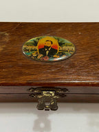 Antiga Caixa De Madeira Charuto Com Imagen Dannemann Mata Fina