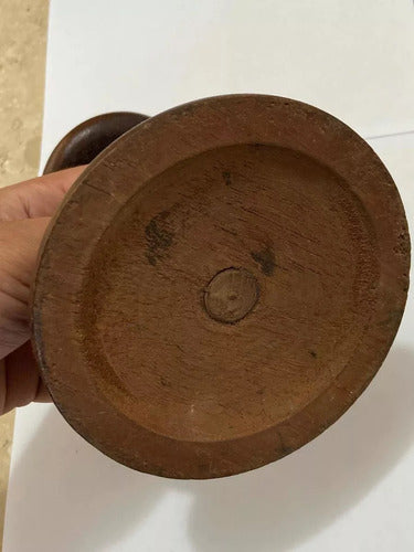 Antigo Suporte De Chapéu Em Madeira Nobre