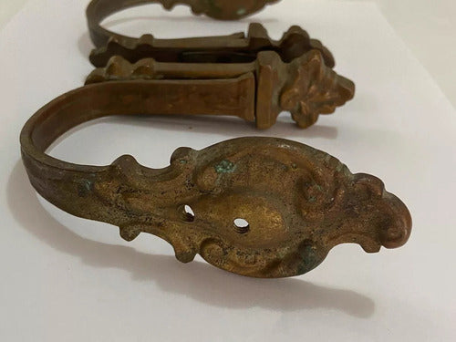 2 Suportes De Bronze Antigo Para Cortina - Lote 10