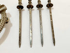 Mini Espada Antiga Palito Para Petiscos Cor Prata