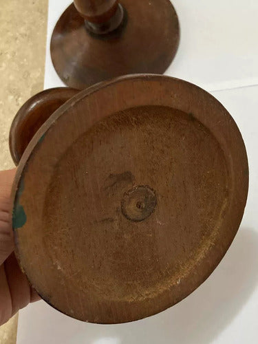 Antigo Suporte De Chapéu Em Madeira Nobre