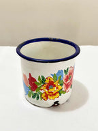 Caneca Esmaltada Antiga Pintura Floral - Harvest China