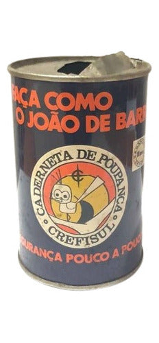 Cofrinho de lata Antigo Crefisul João De Barro  Anos 70
