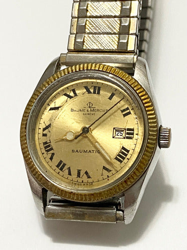 Relógio Antigo Baume & Mercier Baumatic Dourado Anos 70 – Antigos & Raros