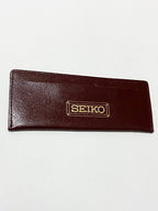 Porta Relógio Estojo Seiko Antigo Couro Marrom