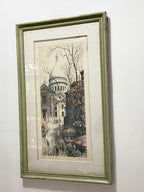 Quadro Antigo Gravura Paris Place Du Tertre - Ortiz Alfau