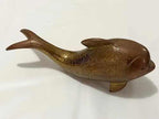 Escultura Antiga Golfinho De Bronze