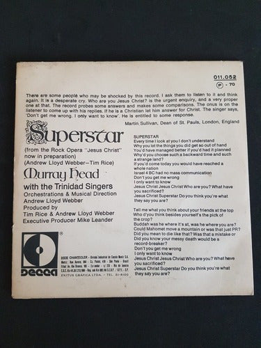 Disco Compacto Superstar Murray Head Jesus Christ