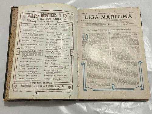 Coleção Revistas Antigas Liga Marítima Brasileira - Lote 11