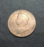 Antiga Moeda De Bronze 1899 Grã Bretanha 1/2 Penny
