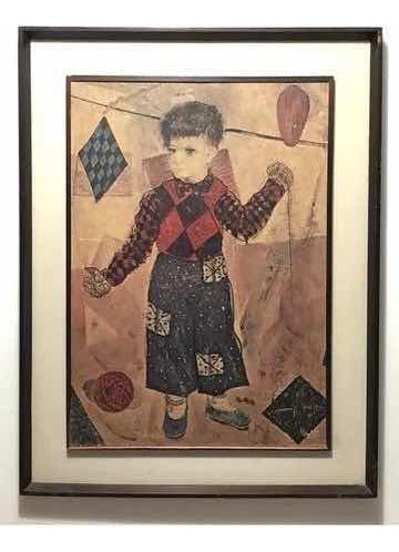 Quadro Reprodução Antiga Arlequim - Cândido Portinari