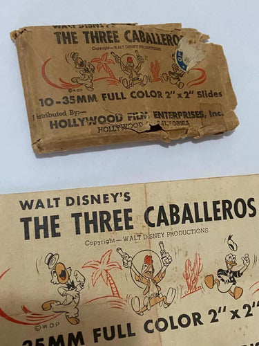 Slides Filme Antigo Walt Disney 1944 Os Três Caballeros