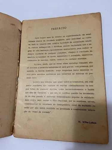 Livro Raro H. Villa Lobos Canto Orfeônico 1 Com Assinatura