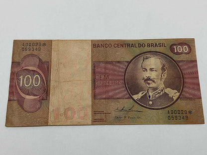 Cédula Antiga 100 Cruzeiros Brasil Com Asterisco