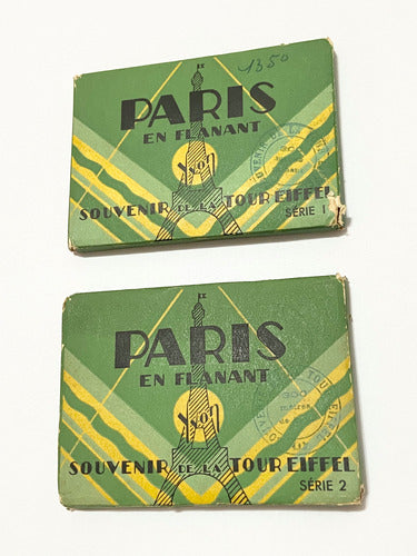 Lote Fotos Originais Antigas De Paris Souvenir Torre Eiffel