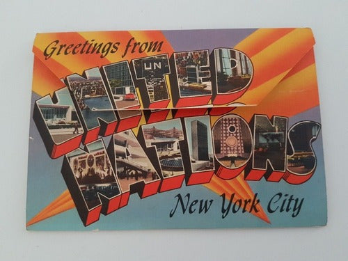 Cartão Postal Antigo Lembrança Saudações De Nova Iorque Eua