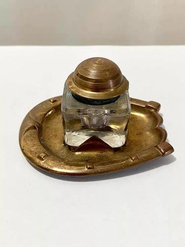 Tinteiro Antigo Cor Bronze