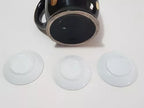 Caneca E 3 Pratinhos Decorativos Em Porcelana Antiga