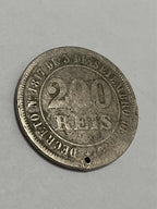 Antiga Moeda 200 Reis 76 - Lote 3