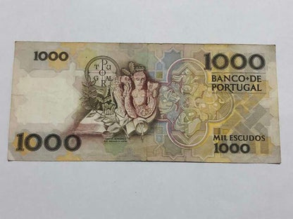 Cédula Antiga 1000 Mil Escudos Banco De Portugal