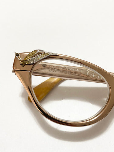 Óculos De Grau Antigo Rivo Fabricado Na Suíça Com Pedras