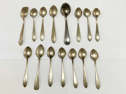 Coleção Colheres Antigas Prata Alpaca Wolff