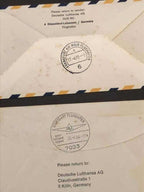 Envelopes Comemorativos Lufthansa Primeiro Voo 64-70 Antigos