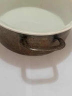 Caçarola Antiga Porcelana E Metal Bauscher Weiden Alemanha