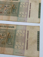 Cédulas Antigas Brasil 500 Cruzeiros
