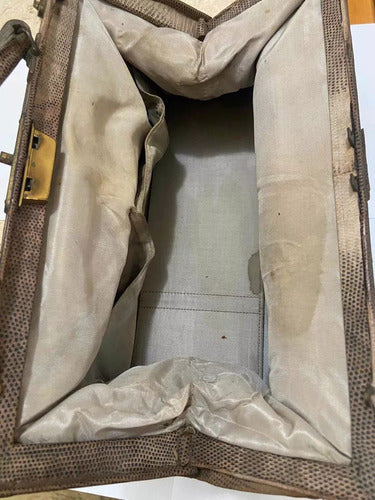 Antigo Conjunto Toucador Com Maleta De Couro Francesa Dec 30