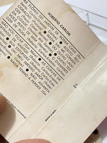 Antiga Fita Cassete K7 Roberto Carlos 1969