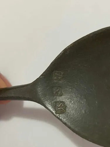 Colher Antiga De Metal Com Marca Mg
