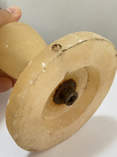 Luminária Antiga De Mesa Em Alabastro